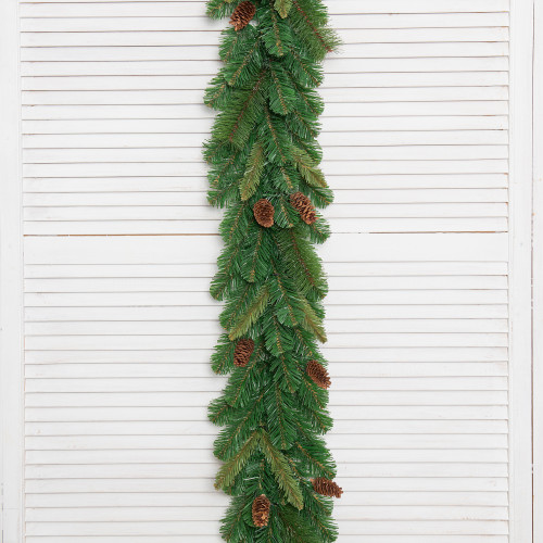 Хвойная гирлянда Байкальская с шишками 270 см., Леска+ПВХ, ЕлкиТорг (23048)