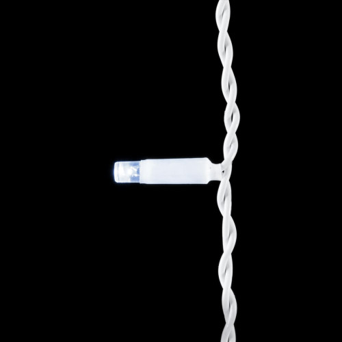  Светодиодная бахрома с колпачком 3,2 x 0,9 м белая 220В, 180 LED, провод белый ПВХ, IP65 (PIL180CAP-8-2W)