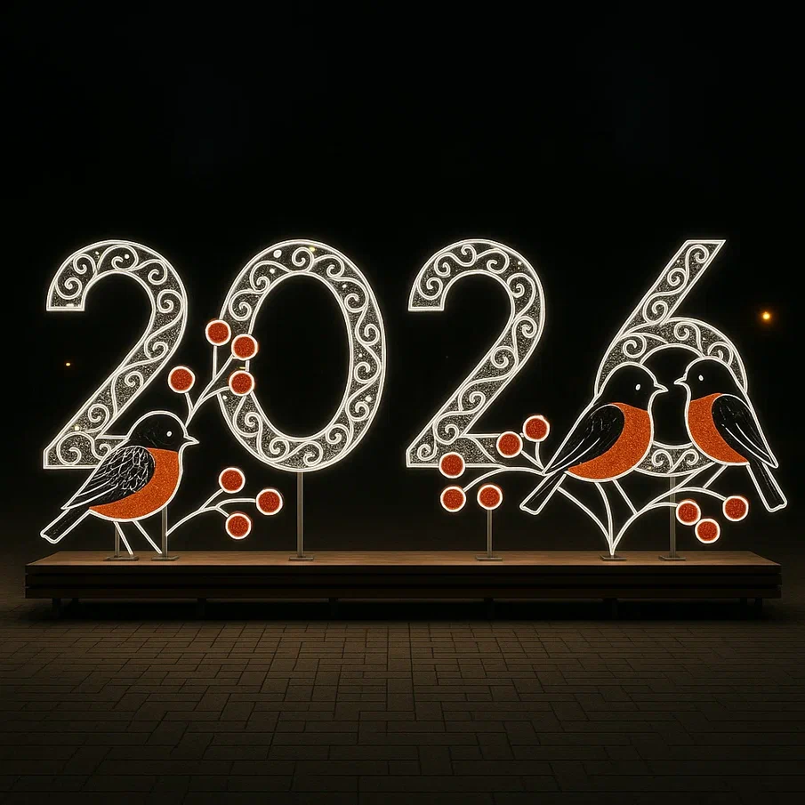 Светодиодные цифры "2026" 200 см., Сад Радости (SR019)