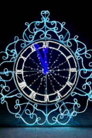 Светодиодная инсталляция Часы 2D 250 см., Сад Радости (SR216)