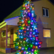 Комплект освещения Цветной каскад для елей высотой 11 м., 2400 разноцветных LED., 240 м., шаг 35 см., Green Trees (Kaskad11)