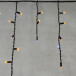 Светодиодная бахрома с колпачком 3,1*0,5 м., 120 желтых белых LED ламп, мерцание, каучуковый черный провод, LTC (LL120BLW-1-2Y)