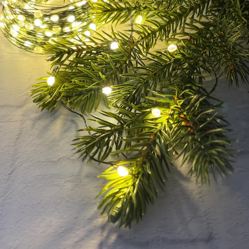 Гирлянда Капли 150 теплых белых макро ламп, 1500 см., 8 режимов, Christmas DeLuxe (87633)