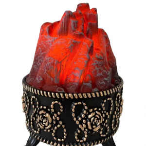 Декоративный камин в чаше Ларец 19*19*21 см., бронзовый, Christmas DeLuxe (11296)