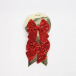 Набор бантов Гретта 12х14 см., 2 шт., красный, пайетки, Christmas DeLuxe (14255)