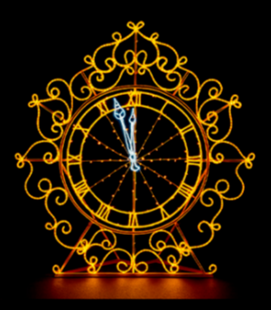 Светодиодная инсталляция Часы 2D 350 см., Сад Радости (SR217)