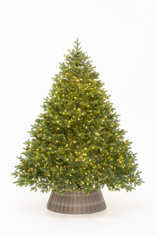 Искусственная елка Эрмитажная 150 см., теплых белых микро LED ламп, 100% литая хвоя, ЕлкиТорг (95150)