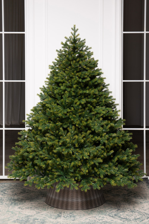 Искусственная елка Эрмитажная 150 см., теплых белых микро LED ламп, 100% литая хвоя, ЕлкиТорг (95150)