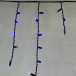 Светодиодная бахрома с колпачком 3,1*0,5 м., 120 синих LED ламп, мерцание, каучуковый черный провод, LTC (LL120BLW-1-2B)