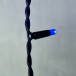 Светодиодная бахрома с колпачком 3,1*0,5 м., 120 синих LED ламп, мерцание, каучуковый черный провод, LTC (LL120BLW-1-2B)