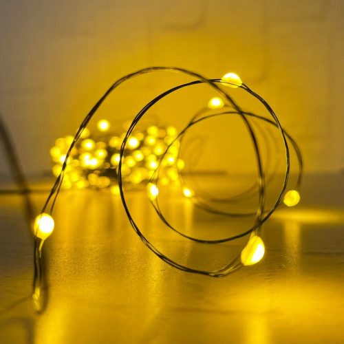 Гирлянда Капли 150 макро ламп цвета шампань, 1500 см., 8 режимов, Christmas DeLuxe (87760)