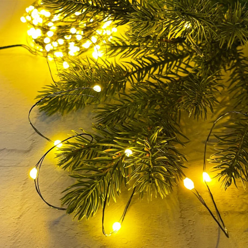 Гирлянда Капли 150 макро ламп цвета шампань, 1500 см., 8 режимов, Christmas DeLuxe (87760)