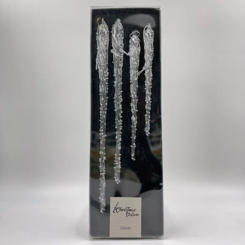 Набор сосулек Ледяная арфа 4 шт., стекло, Christmas DeLuxe (88721)