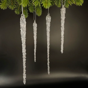 Набор сосулек Ледяная арфа 4 шт., стекло, Christmas DeLuxe (88721)