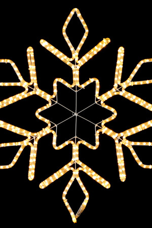 Светодиодная фигура Снежинка Кристалл 80 см., теплое белое свечение, IP54, LTC (LC-13091)