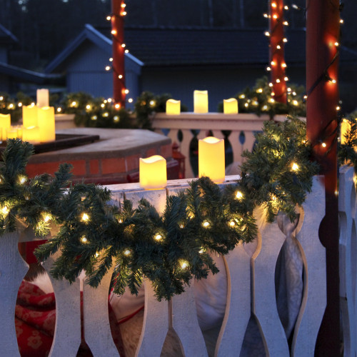 Свеча LED PAUL Plastic 7,5х7,5 см., бежевый, на батарейках, с таймером, Star Trading (067-27)