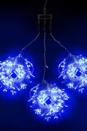 Комплект гирлянды на деревья с контроллером 60 м., 3 луча по 20 м, 600 LED ламп синего цвета, Beauty Led (KDD600C-10-1B)