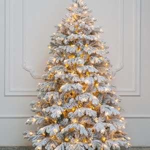 Искусственная елка Аляска заснеженная 300 см., 880 теплых белых LED ламп, литая+пвх, ЕлкиТорг (149300)