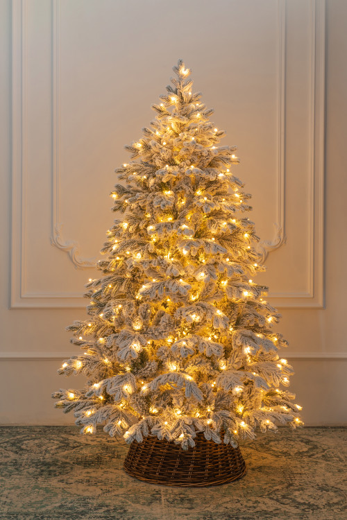 Искусственная елка Аляска заснеженная 300 см., 880 теплых белых LED ламп, литая+пвх, ЕлкиТорг (149300)