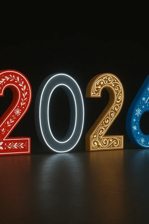 Светодиодные цифры &quot;2026&quot; 200 см., Сад Радости (SR021)