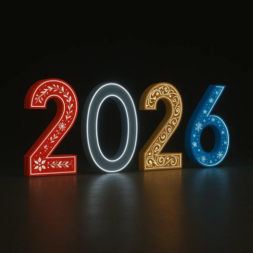 Светодиодные цифры &quot;2026&quot; 200 см., Сад Радости (SR021)