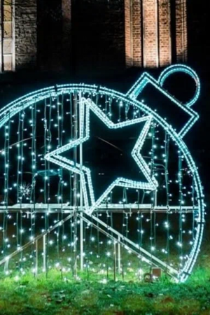 Светодиодная инсталляция Елочный шар со звездой 2D 150 см., Сад Радости (SR218)