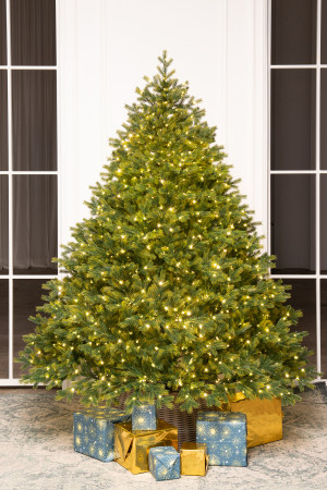 Искусственная елка Эрмитажная 180 см., теплых белых микро LED ламп, 100% литая хвоя, ЕлкиТорг (95180)