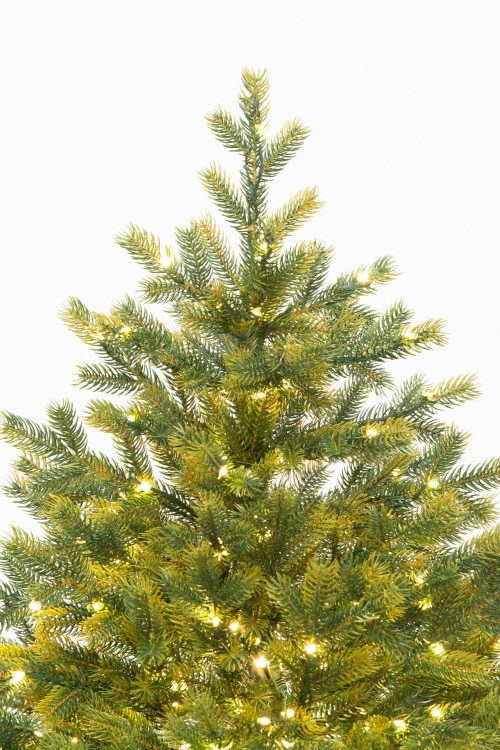 Искусственная елка Эрмитажная 180 см., теплых белых микро LED ламп, 100% литая хвоя, ЕлкиТорг (95180)