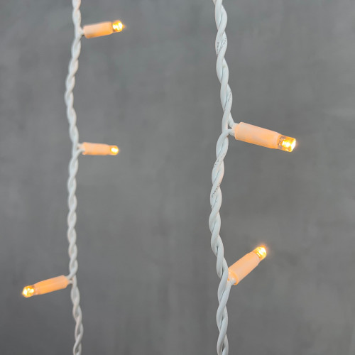 Светодиодная бахрома с колпачком 3,2*0,9 м., 168 экстра теплых белых LED ламп, каучуковый белый провод, LTC (LL168-8-2EWW)