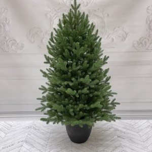 Ель Русская Премиум 90 см. в кашпо, 100% литая хвоя, TreeDeLux (70207)
