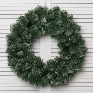 Рождественский венок Праздничный заснеженный 60 см., ПВХ, ЕлкиТорг (52020)