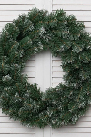 Рождественский венок Праздничный заснеженный 60 см., ПВХ, ЕлкиТорг (52020)