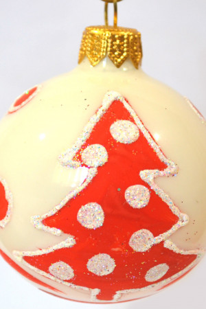 КУ-85-17381 Стеклянный шар Елочка лесная 85 мм, Коломеев