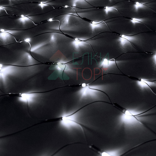 Светодиодная сетка 2*2 м., 24V, 256 холодных белых LED ламп, черный ПВХ, LTC (NTL256M-11-1W)