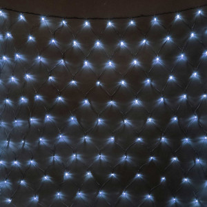 Светодиодная сетка 2*2 м., 24V, 256 холодных белых LED ламп, черный ПВХ, LTC (NTL256M-11-1W)