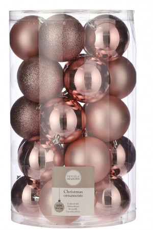 Набор пластиковых шаров Рокси 80 мм., 25 шт., нежно-розовый, House of seasons (84698) 