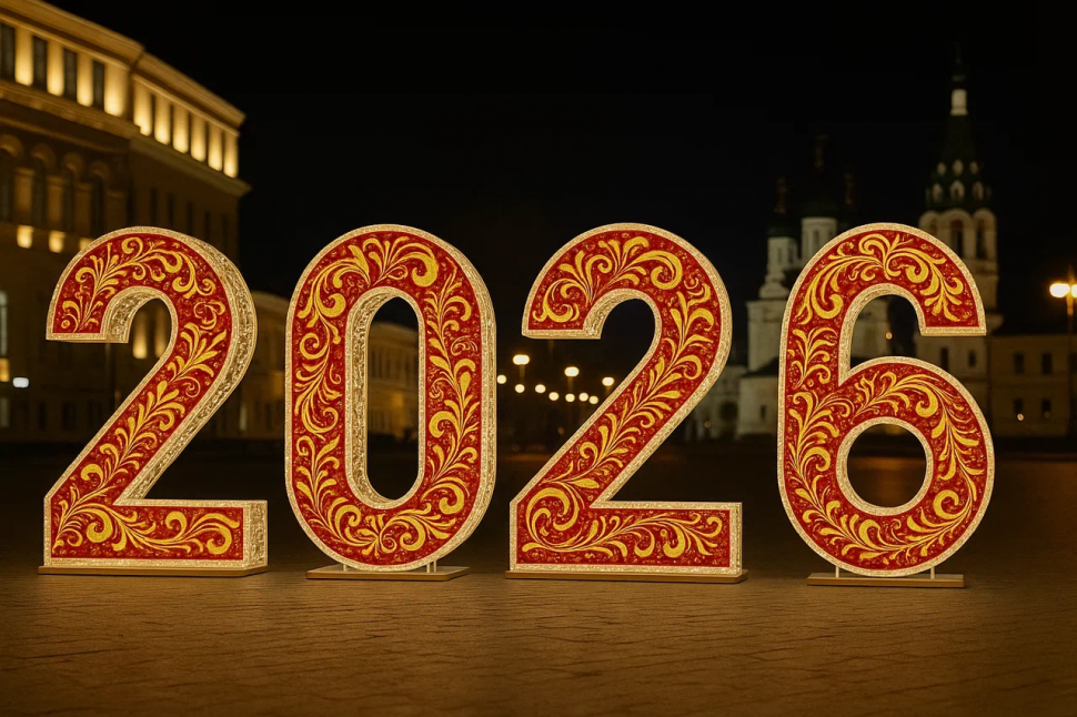 Светодиодные цифры "2026" 200 см., Сад Радости (SR022)