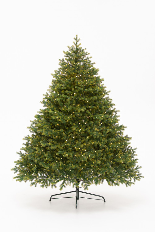 Искусственная елка Эрмитажная 210 см., теплых белых микро LED ламп, 100% литая хвоя, ЕлкиТорг (95210)