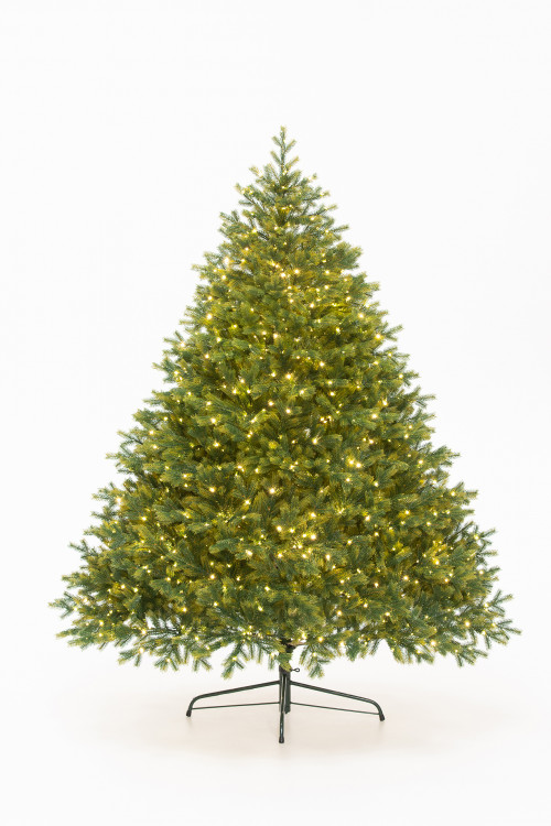 Искусственная елка Эрмитажная 210 см., теплых белых микро LED ламп, 100% литая хвоя, ЕлкиТорг (95210)