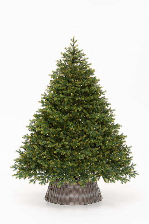 Искусственная елка Эрмитажная 210 см., теплых белых микро LED ламп, 100% литая хвоя, ЕлкиТорг (95210)