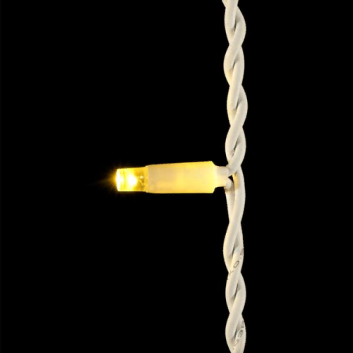  Светодиодная бахрома с колпачком 3,2*0,9 м., 168 теплых белых LED ламп, каучуковый белый провод, LTC (LL168-8-2WW)