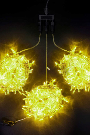 Комплект гирлянды на деревья с контроллером 60 м., 3 луча по 20 м, 600 LED ламп цвета шампань, Beauty Led (KDD600C-10-1CH)