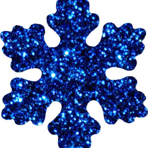 Снежинка из пенофлекса Облачко 200 мм., синий, ПромЕлка (CO-200BLUE)