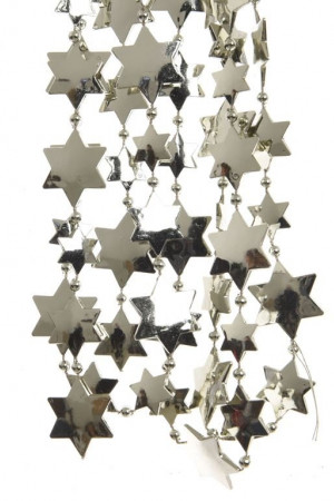 Бусы пластиковые Звезды 2.6*270 см., стальные, Kaemingk (000480)