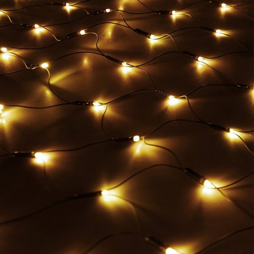 Светодиодная сетка 2*2 м., 24V, 256 теплых белых LED ламп, черный ПВХ, LTC (NTL256M-11-1WW)