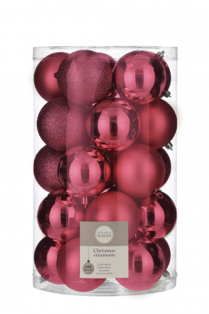 Набор пластиковых шаров Рокси 80 мм., 25 шт., розовый, House of seasons (85749) 