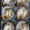 Набор стеклянных шаров Акварель золотая 80 мм., 6 шт., Christmas DeLuxe (87205)
