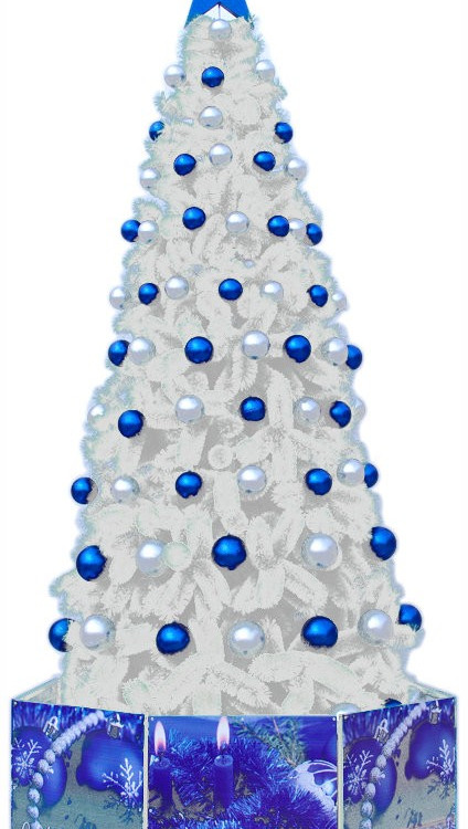 Искусственная ель Виктория 9 м., белая, ствольная, ПВХ, ПромЕлка (VK900W)