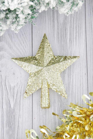 Макушка звезда для настольных елок Россыпь бриллиантов 13х14 см., золото, Зимнее Волшебство (2371112)          