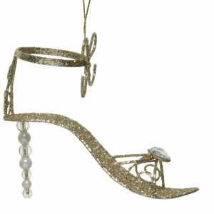 Украшение туфелька Кокетка 13*9 см., золотой, 1 шт., Kaemingk (020557/1)